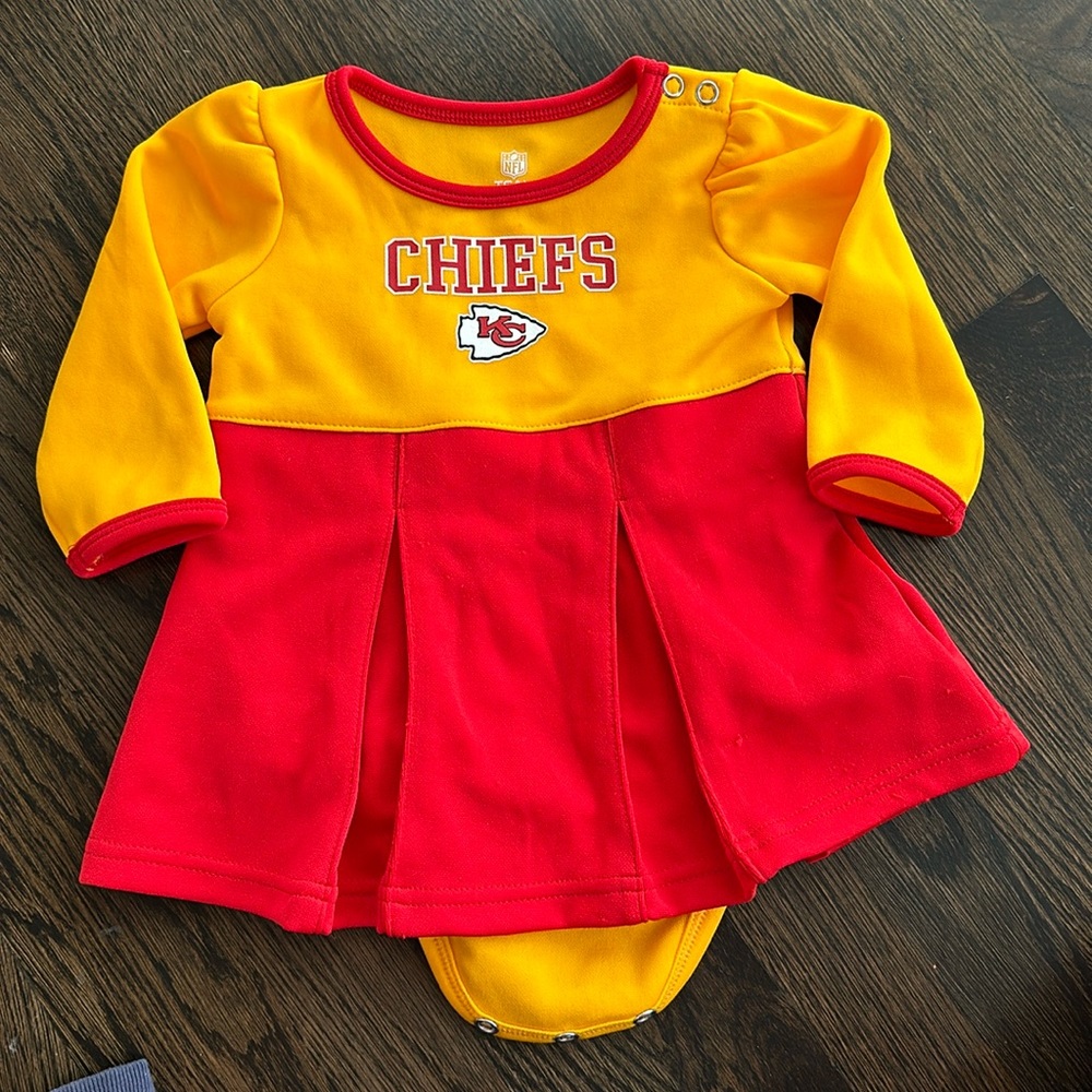 Future Chiefs Cheerleader ❤️💛 12mo